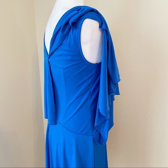 Jessica Simpson NWT Asymmetrical Batwing Nautical Blue Dress - 6 - Picture 5 of 15